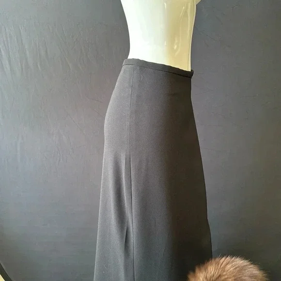 NWT bisoi- bisou Michele bohbot black maxi skirt size 6 deadstock